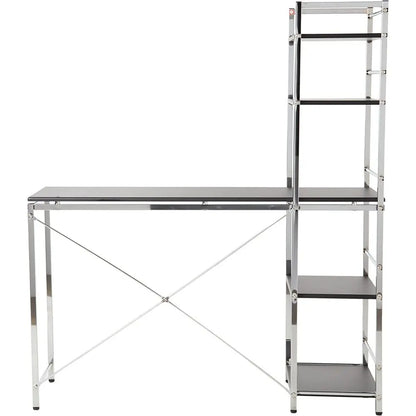 ACME Elvis Computer Desk in Black & Chrome