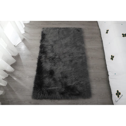 Faux Fur Sheepskin Area Rug Bedroom Blanket Living Room