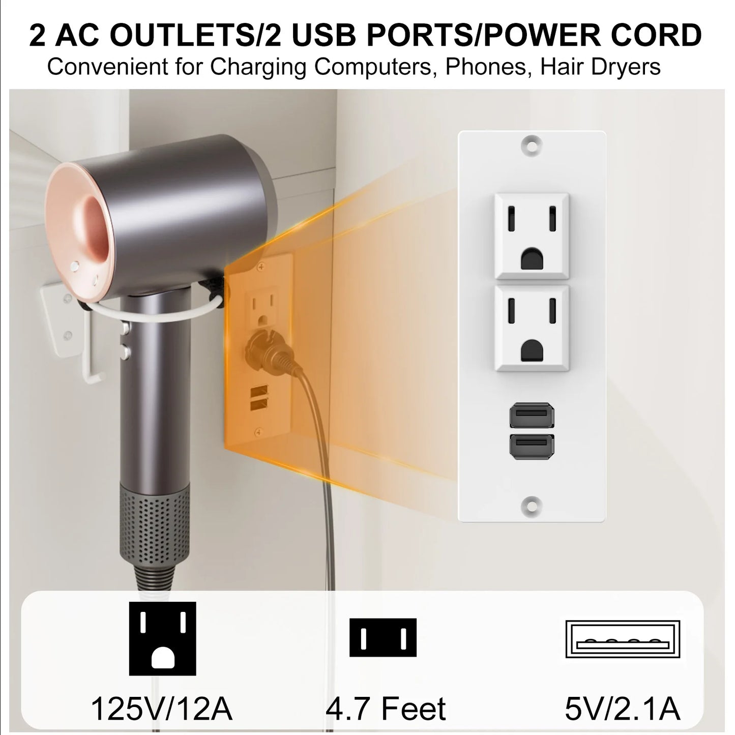 JHK Desser For Bedroom Vanity Desk with Mirror and Lights Adjustable Brightness with 2 Storage Cabinets 3 Drawers 6 Shelves