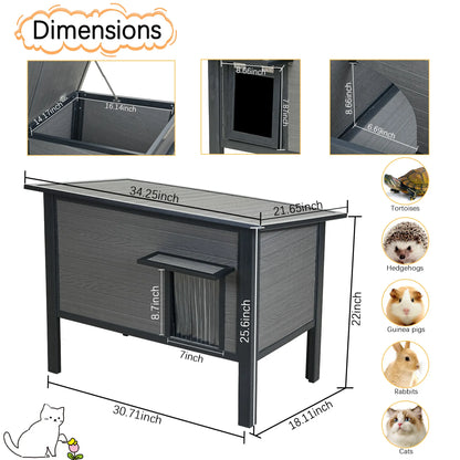 Indoor Outdoor Cat House, Weatherproof,