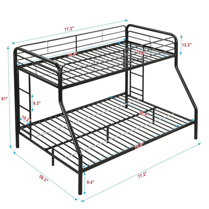 Twin Over FULL Strong Steel Metal Bunk Bed