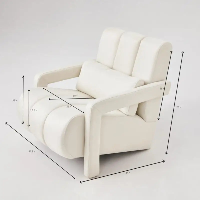 Modern cushioned chairs with pillows, comfortable and breathable, versatile for living rooms and bedrooms