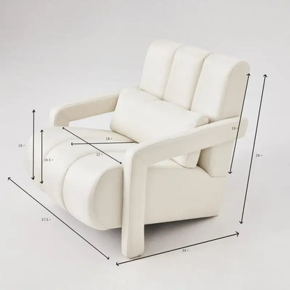 Modern cushioned chairs with pillows, comfortable and breathable, versatile for living rooms and bedrooms