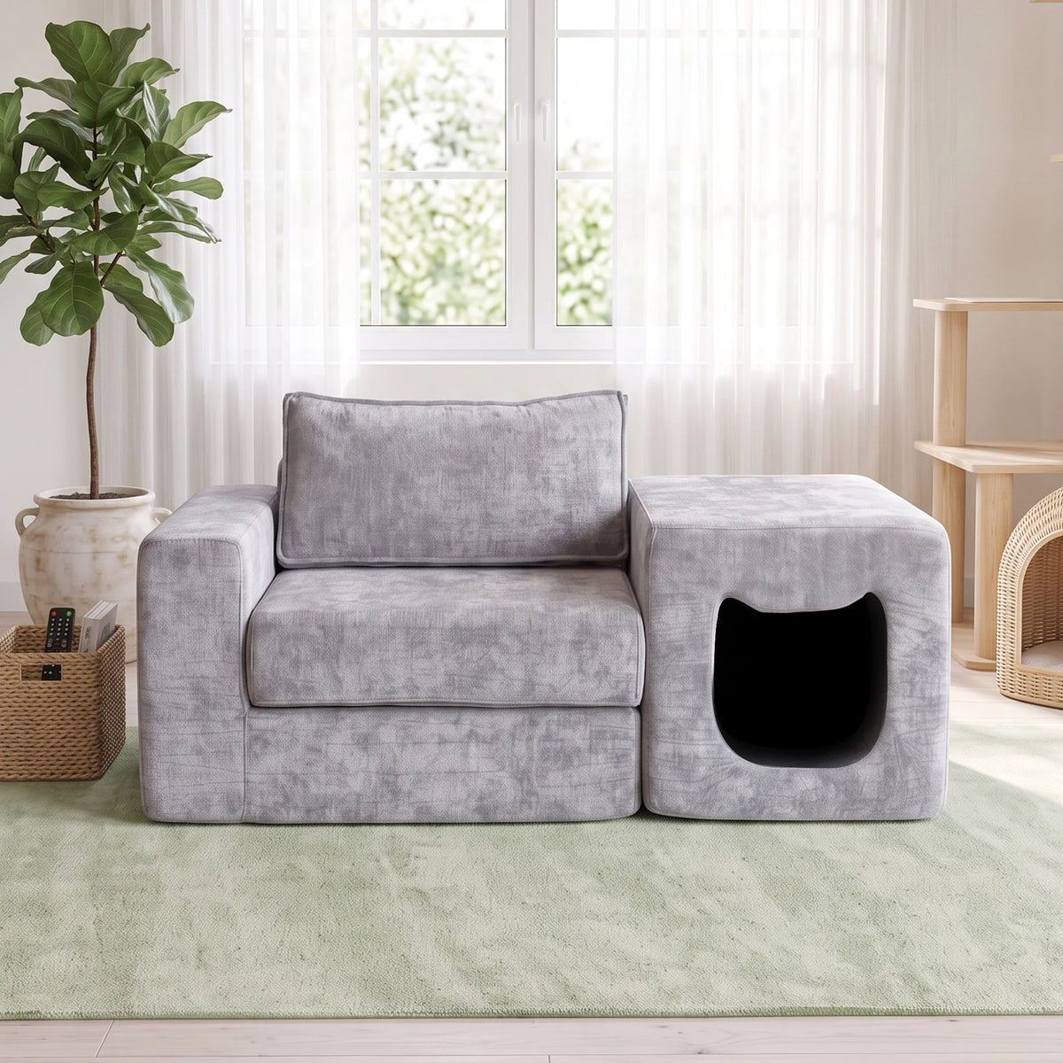 Modular Sofa Built‑in Pet Cave Pet‑Friendly Couch
