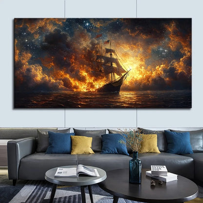 1.5 inch thick pine solid wood frame, battleship poster