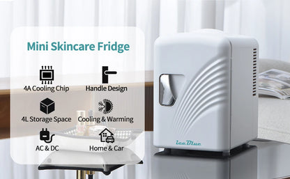 iceBlue Retro Mini Fridge  for Home Car
