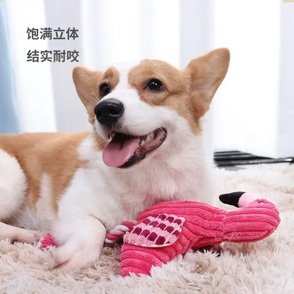 Animal Shape Squeaky Toys Plush Dog Toy for Small Large Dogs Puppy