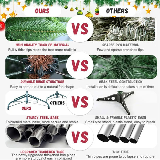 6 FT Pre-Lit Aspen Fir Artificial Christmas Tree