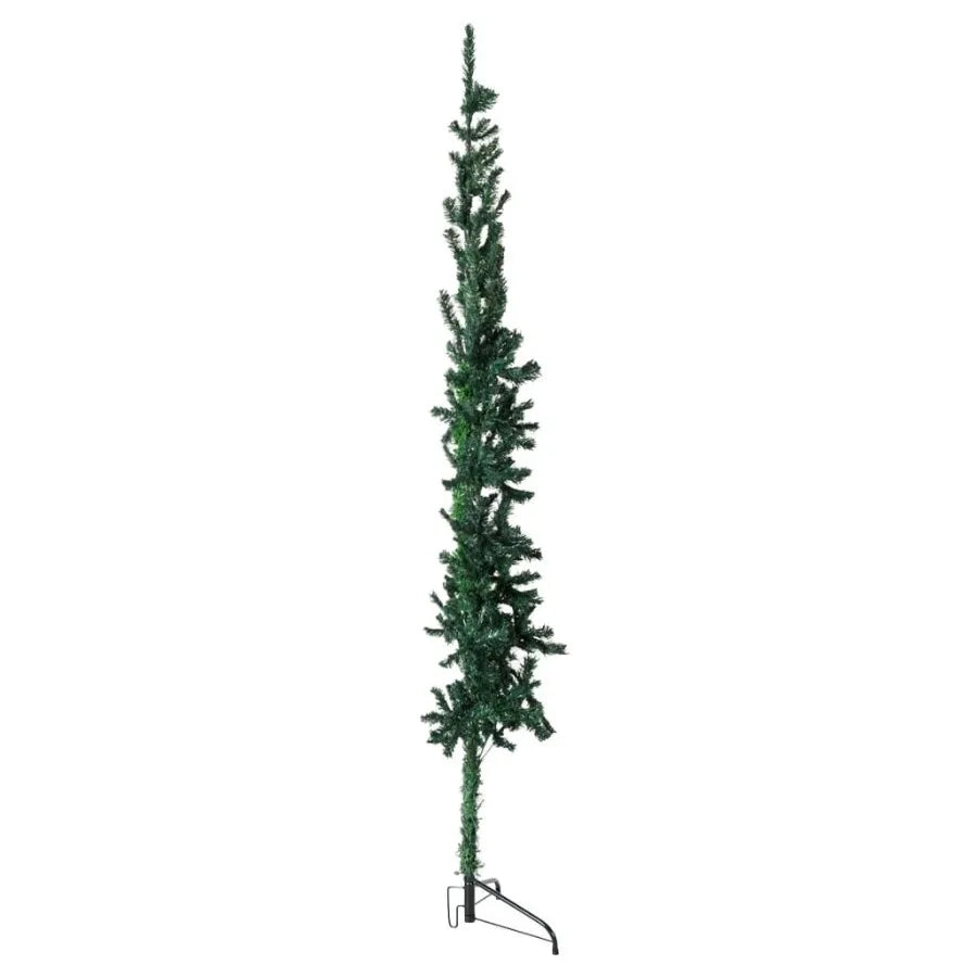 Slim Artificial Half Christmas Tree with Stand Green 5 ft