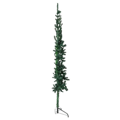 Slim Artificial Half Christmas Tree with Stand Green 5 ft