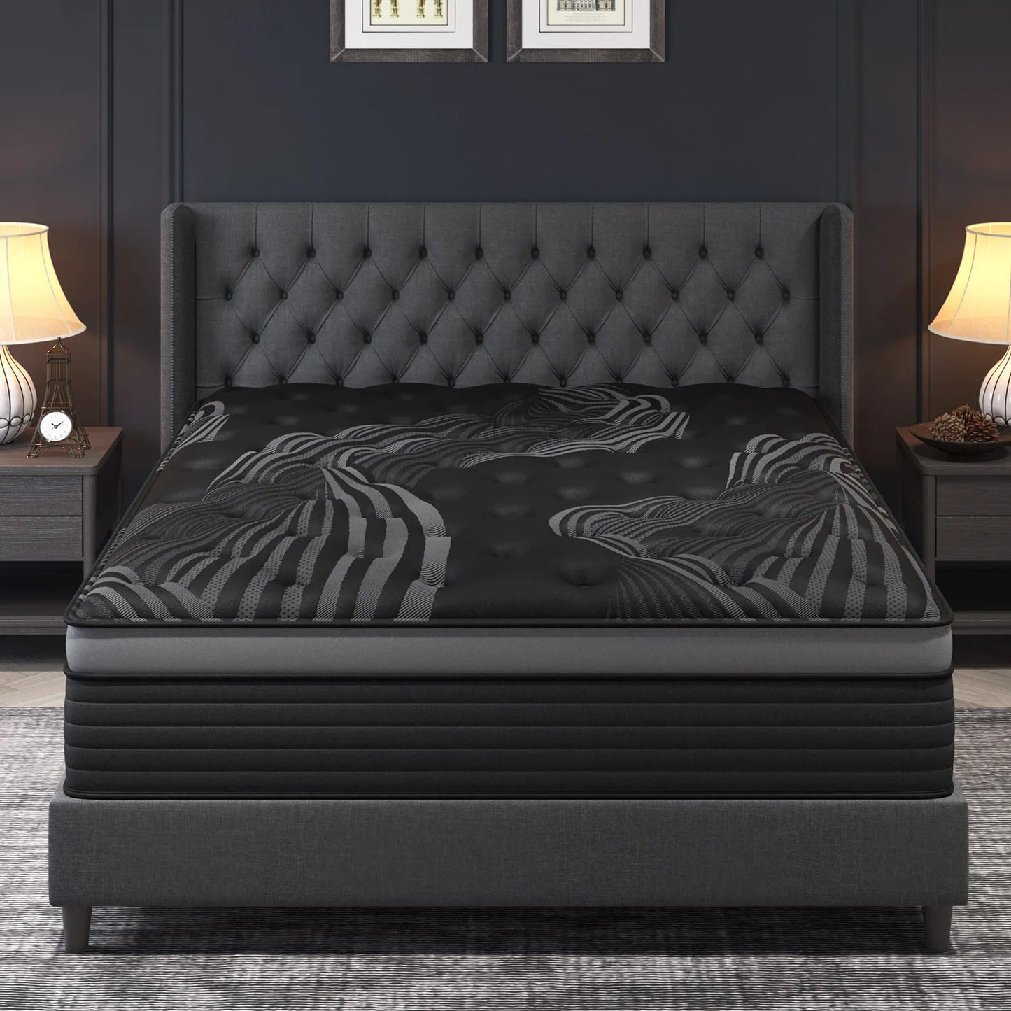 Gel Memory Foam Hybrid Pocket Spring Mattress Twin Full Queen King Bed Mattress