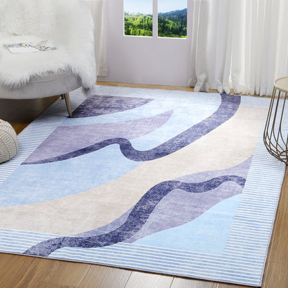 Area Rugs for Living Room, Machine Washable Vintage Rug,