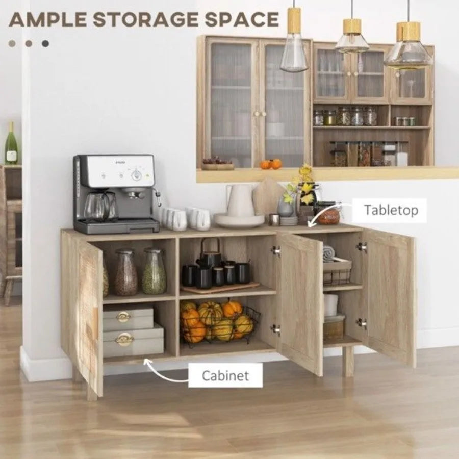 Kitchen Storage Cabinet Garage Cabinets Natural WoodAS