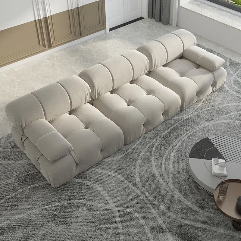 Minimalist Modular Sectional Sofas Modern Velvet Convertible Couches 3 Seats Living Room Sofa Sets