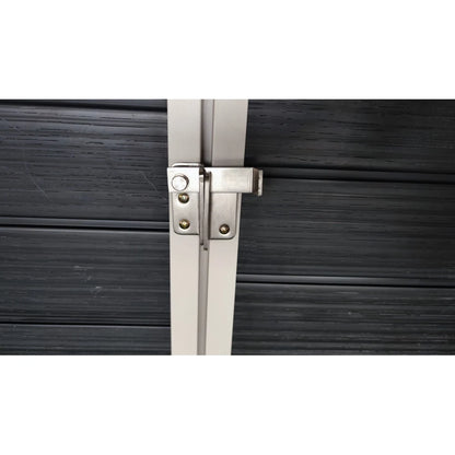 8x6ft Outdoor Resin Garden Shed with Floor and 2 Windows, Plastic Patio Outdoor Storage Shed with Lockable Door for Garden Tools