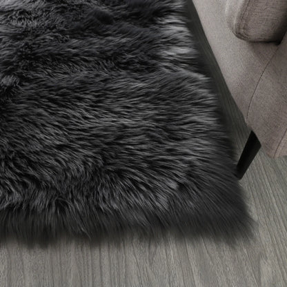 Faux Fur Sheepskin Area Rug Bedroom Blanket Living Room