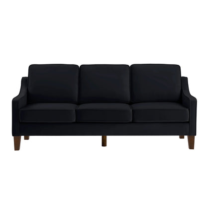 Modern Living Room Triple Recliner Sofa Bedroom Smooth To The Touch Long Lasting Wooden Table Legs Upholstered Velvet Large Sofa