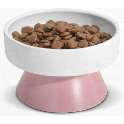 Cat Ceramic Raised Food Bowls