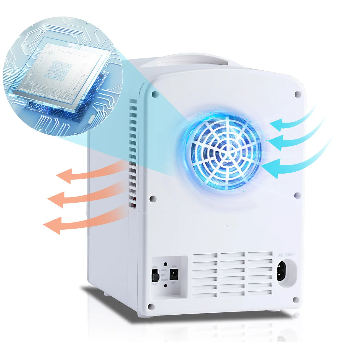 iceBlue Retro Mini Fridge  for Home Car