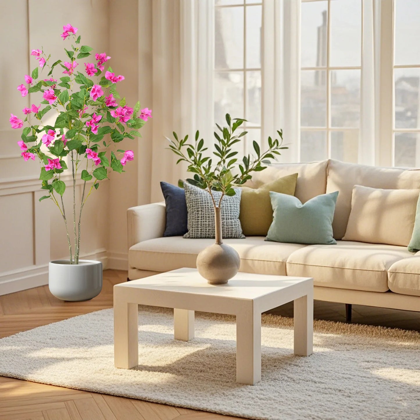 Artificial Bougainvillea Tree Green Plant Bendable Branches And Stems