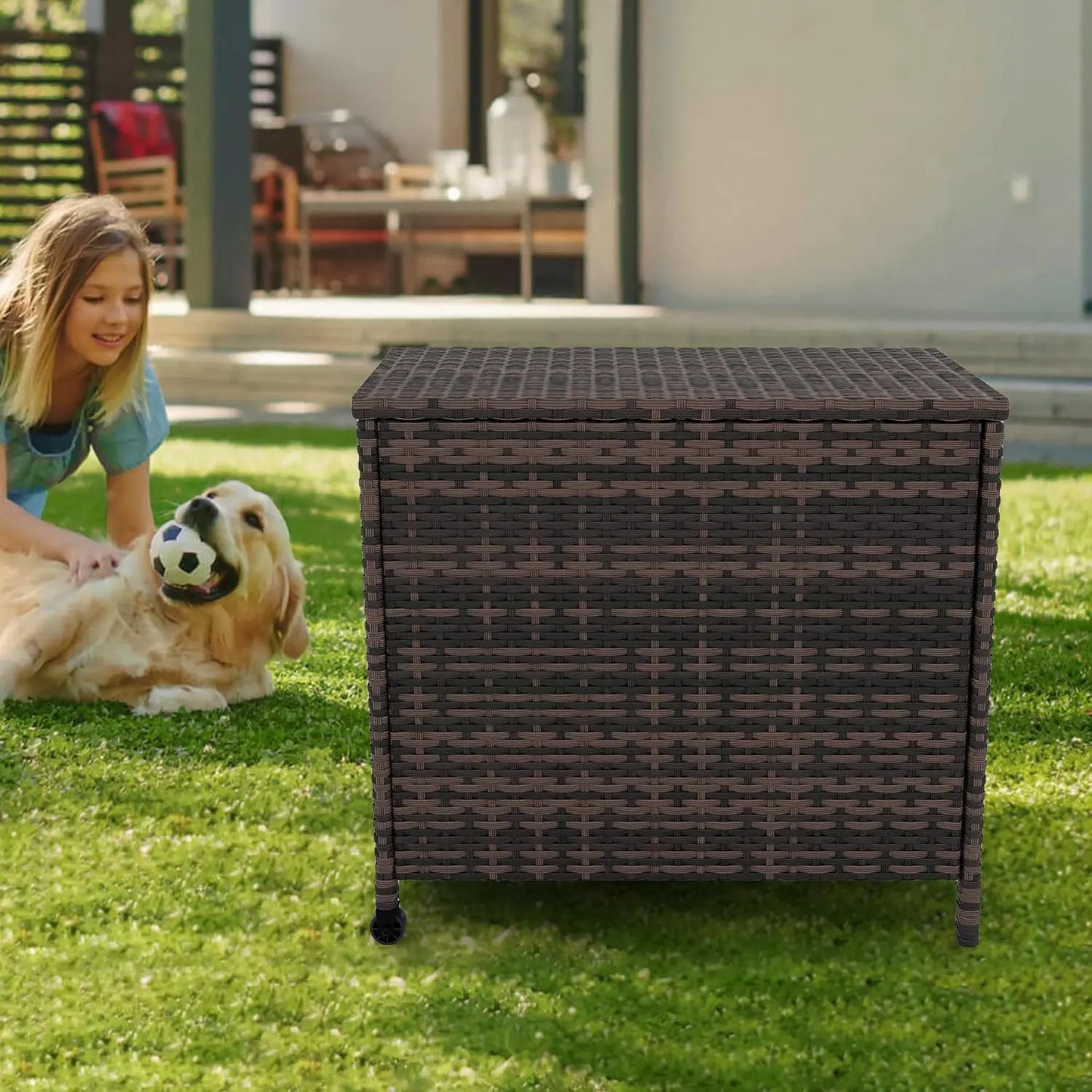 80 Gallon Outdoor Deck Box With Lockable Lid