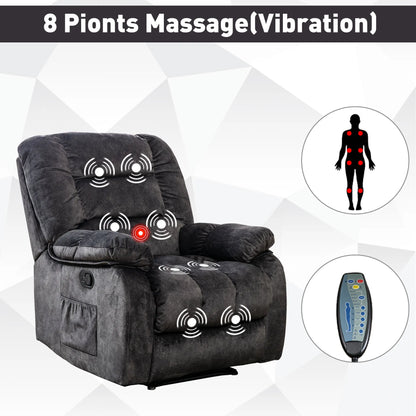 Manual Body Massage With Heating Function Sofa Chair Comfortable Elderly Chair Functional Chair With Storage Bag