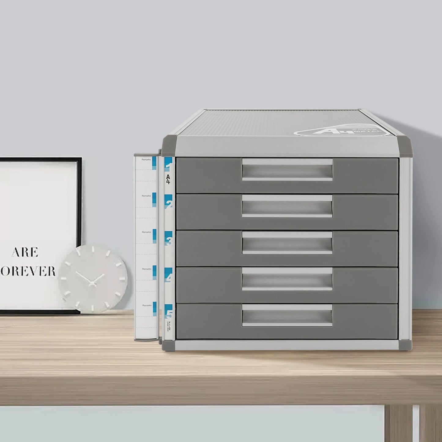 5-Drawer File Cabinet: Durable, Secure Lock, Large A4 Capacity & Space-Saving Design