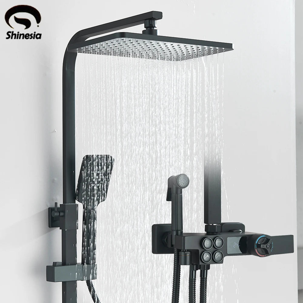 Thermostatic Digital Display Shower Faucet Set Shower Mixer Crane Shower Bath Faucet Bathtub Shower Bidet Faucet
