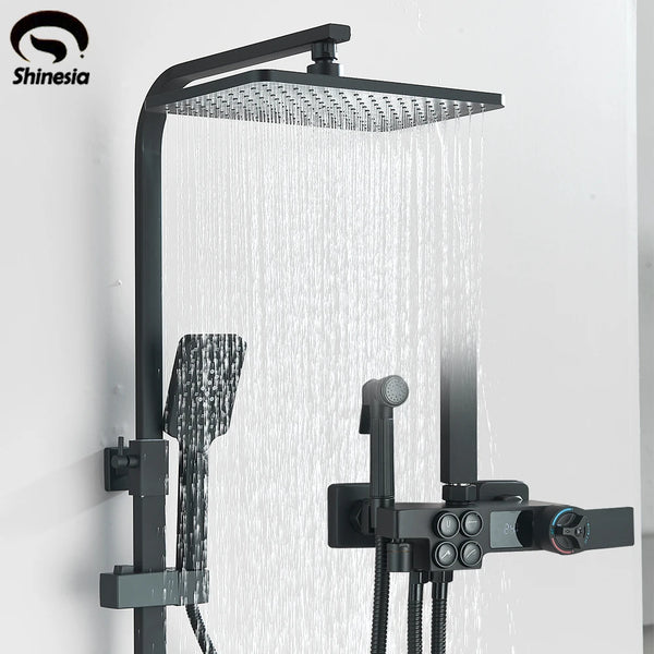 Thermostatic Digital Display Shower Faucet Set Shower Mixer Crane Shower Bath Faucet Bathtub Shower Bidet Faucet