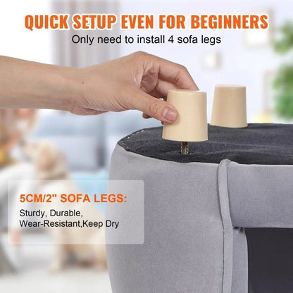 Pet Sofa Bed for small Dogs and Cats Couch for Pets Up to 66 lbs Weight Capacity