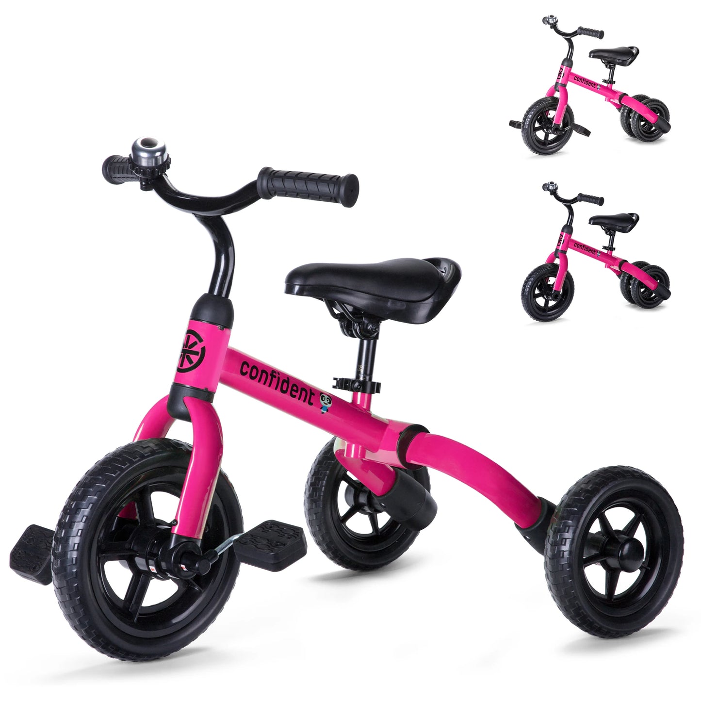 Toddlers Tricycle for Boy&Girl with Detachable Pedal
