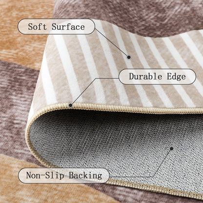 Area Rugs for Living Room, Machine Washable Vintage Rug,