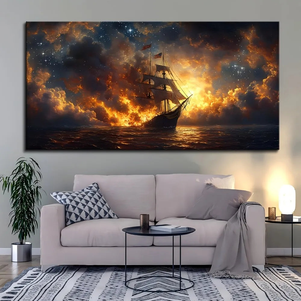 1.5 inch thick pine solid wood frame, battleship poster