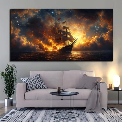 1.5 inch thick pine solid wood frame, battleship poster