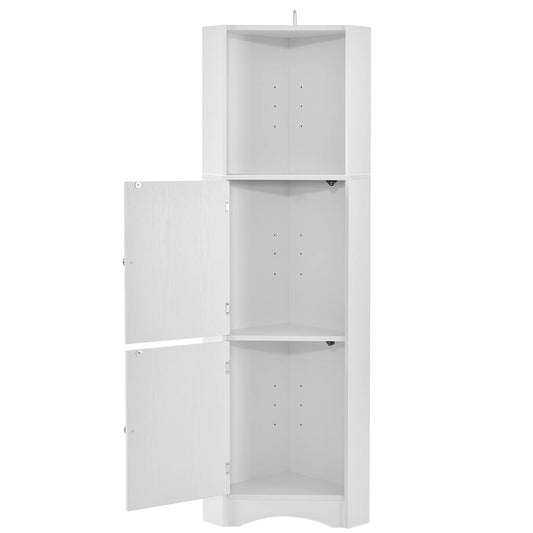 Corner, Freestanding Storage Cabinet Adjustable Shelves,
