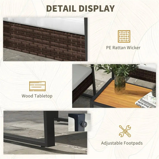 Stylish Garden Sofa Set - Comfortable Outdoor Seating - Fast Shipping from