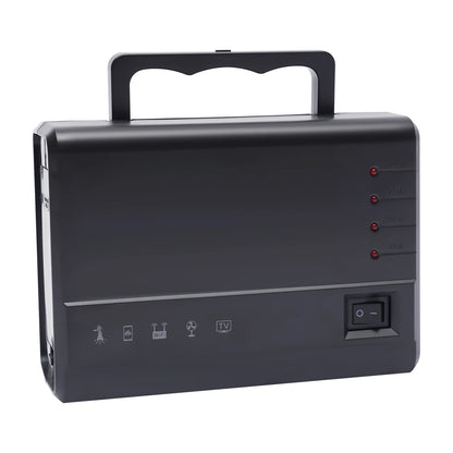 Portable Solar Generator with Solar Panel & LED Bulb Kit for Emergency Backup Power USB DC Outlets For Outdoors Camping Travel