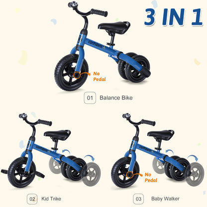 Toddlers Tricycle for Boy&Girl with Detachable Pedal