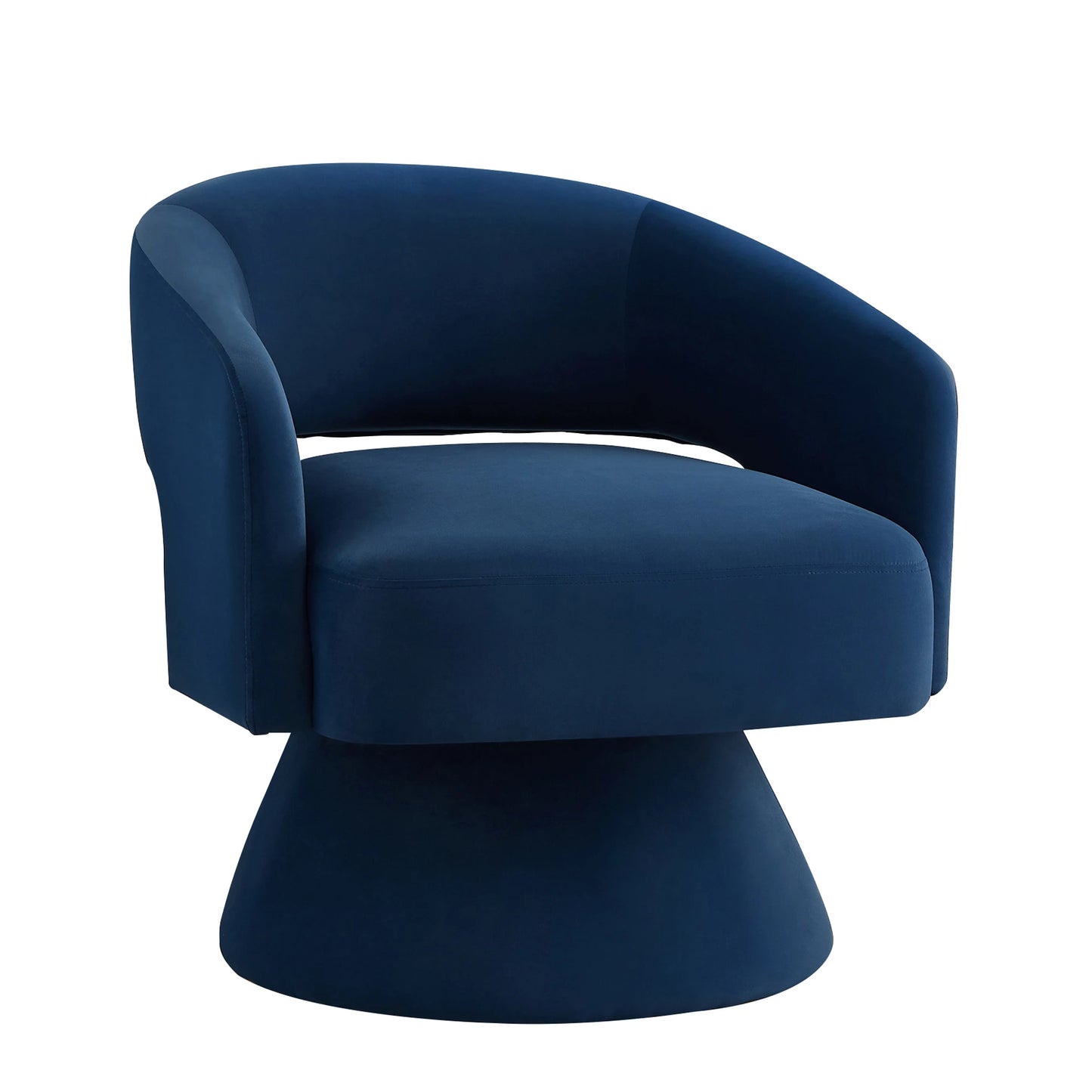 Modern Swivel Chair Upholstered Velvet Round Accent Armchair