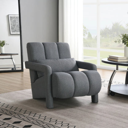 Modern cushioned chairs with pillows, comfortable and breathable, versatile for living rooms and bedrooms