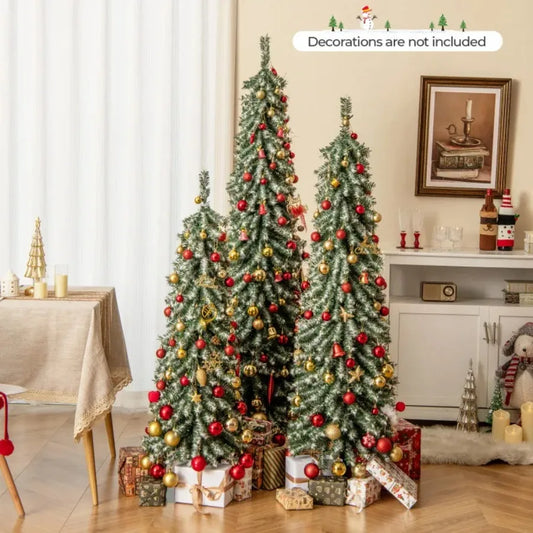 4/5/6 Feet Artificial Christmas Tree Set of 3