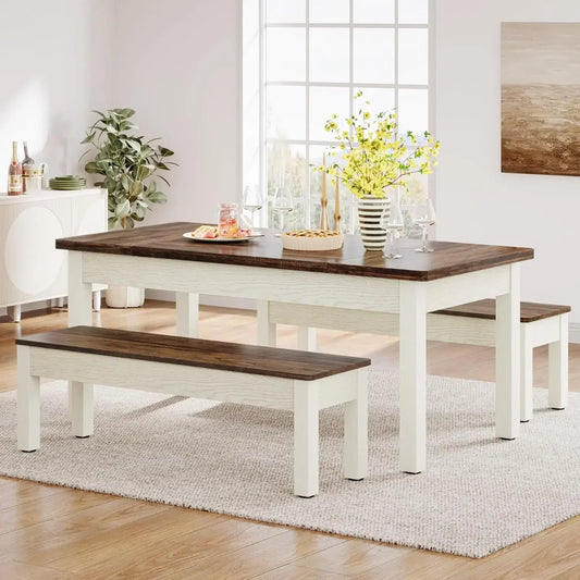 Farmhouse Kitchen Table Set and Dinette for Dining Room