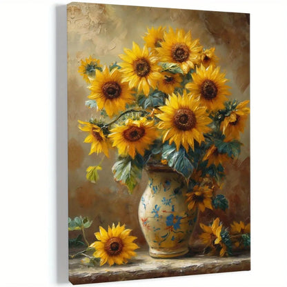 An Art Deco sunflower canvas print -