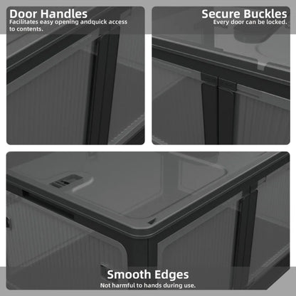 4Pack Transparent Stackable Storage Bins