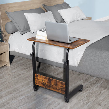 Rolling & Height adjustable P2 15MM Chipboard & Steel Side Table with Baffle