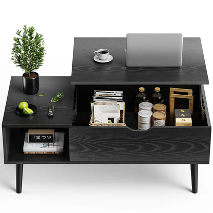 Desk Tea Dining Table Coffee Tables For Living Room 39.37"x19.7" Shelf Easy Lift Or Lower