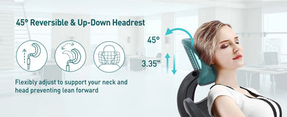 JHK Ergonomic Lumbar Support Mesh Backrest Office Chair Adjustable Height Headrest Breathable Back Rolling Swivel Gaming Chairs