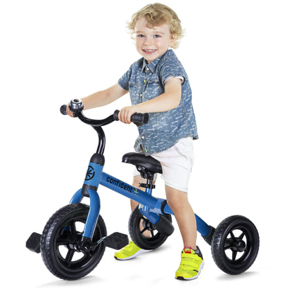 Toddlers Tricycle for Boy&Girl with Detachable Pedal