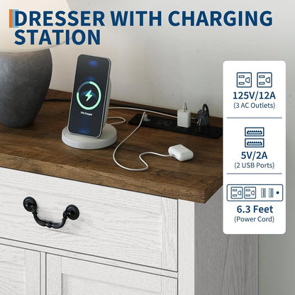 Wooden Chest of Drawer TV Stand Large Storage