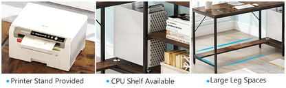 Desk with Storage Shelves